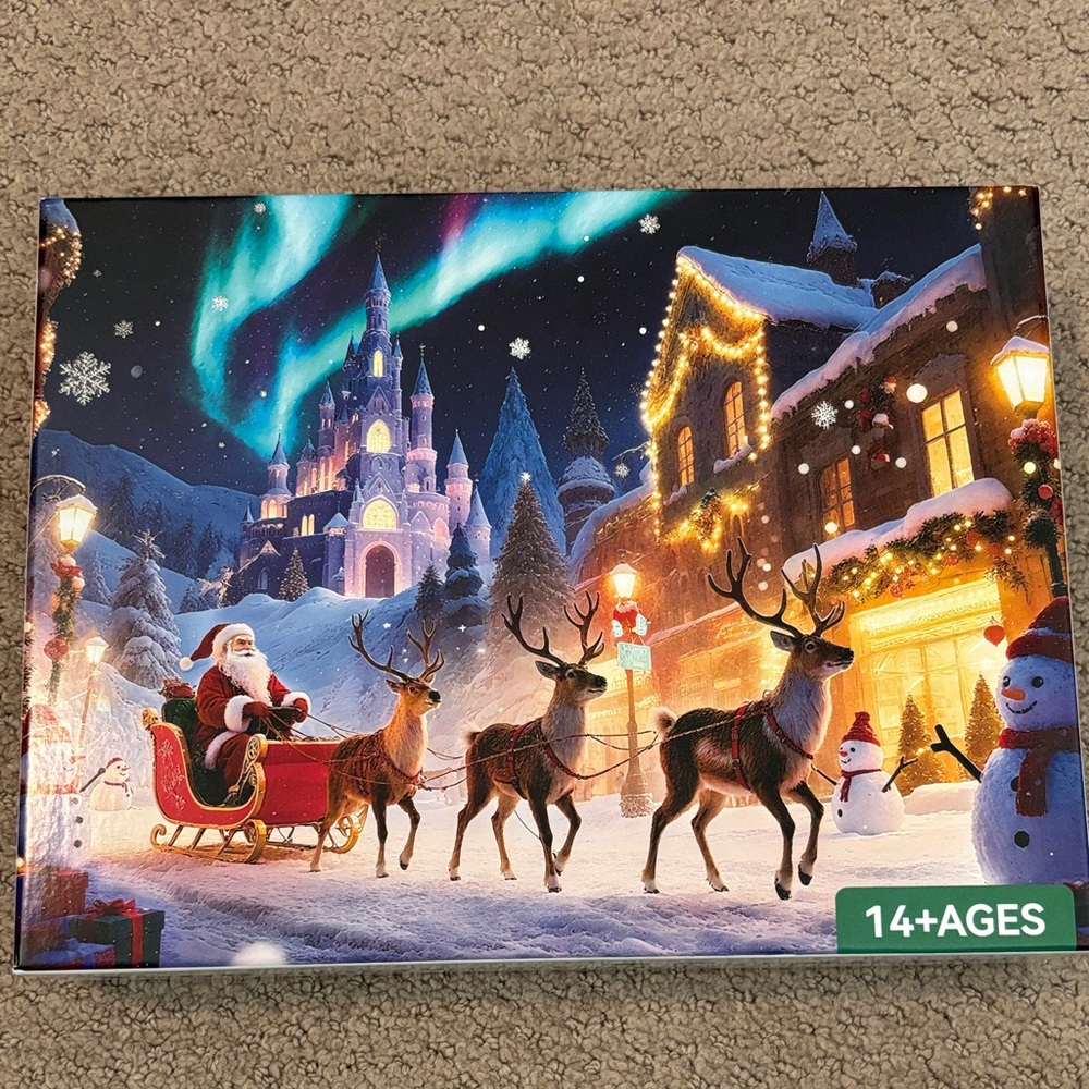 Santa Claus and Elk 1000 piece jigsaw puzzle puzzle